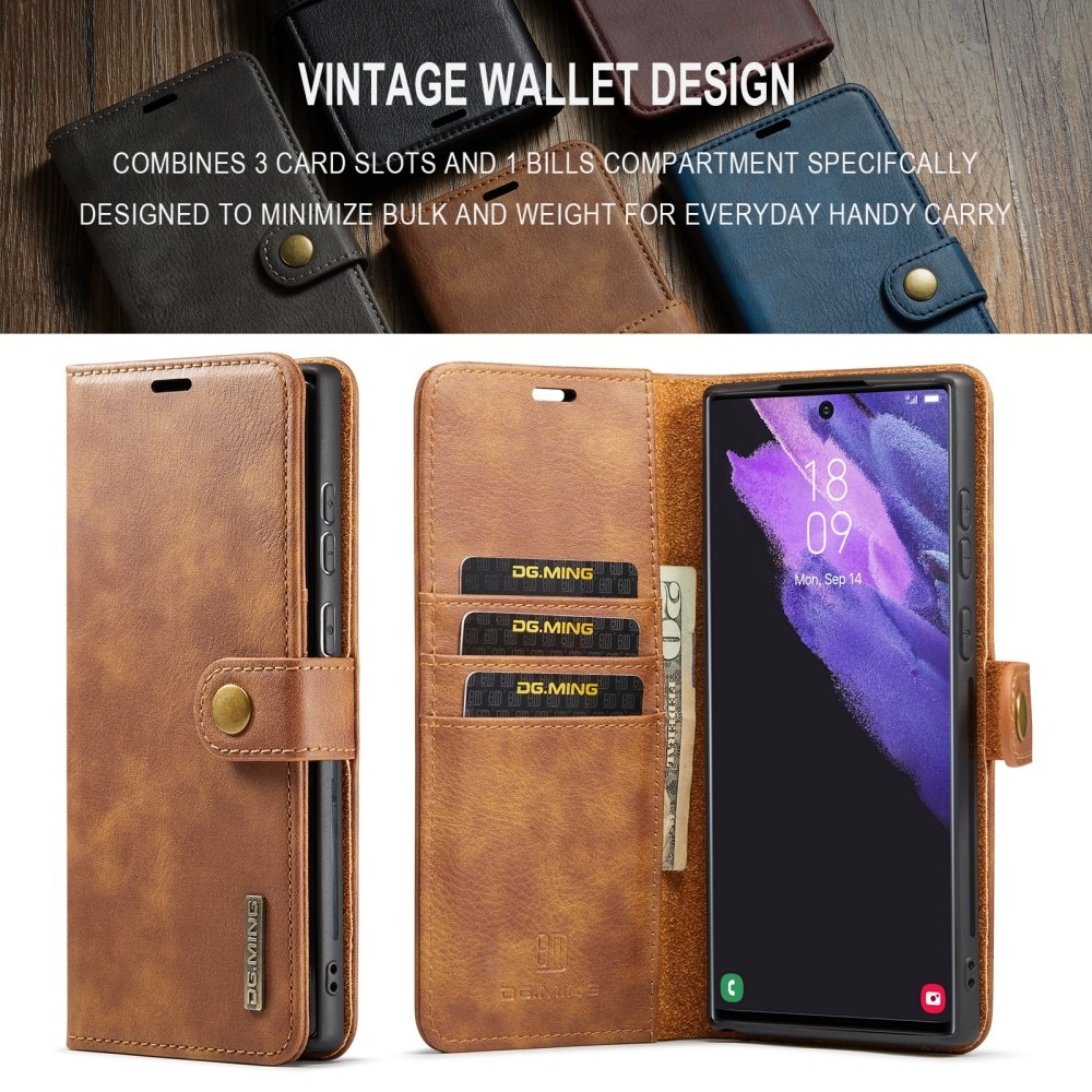 Cover portafoglio Magnet Wallet Samsung Galaxy S24 Ultra Cognac