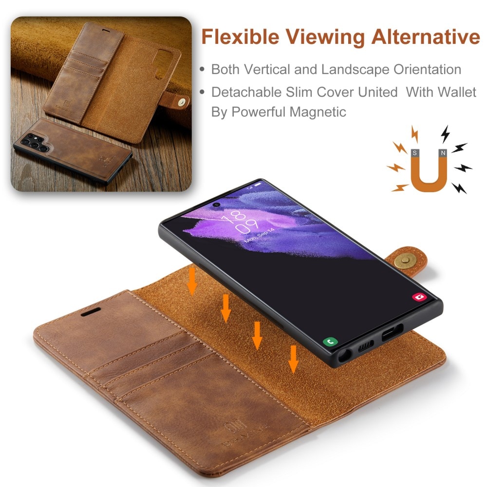 Cover portafoglio Magnet Wallet Samsung Galaxy S24 Ultra Cognac