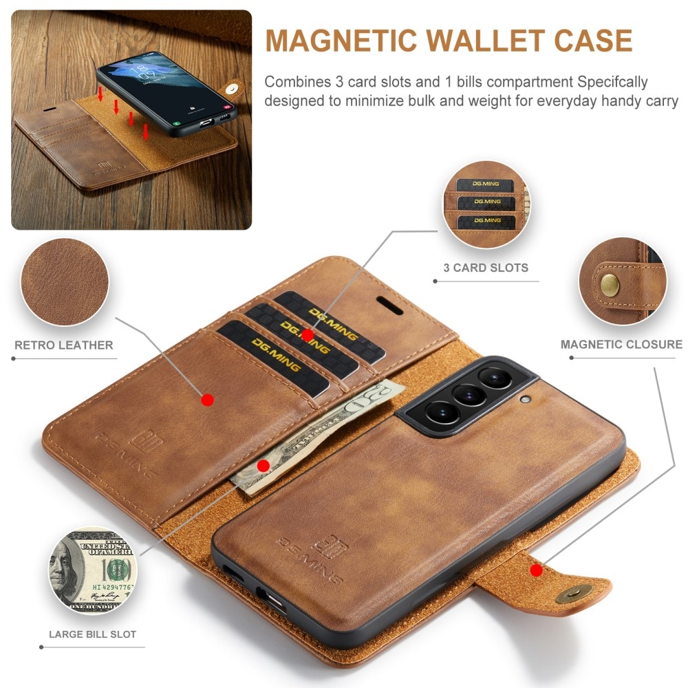 Cover portafoglio Magnet Wallet Samsung Galaxy S24 Plus Cognac