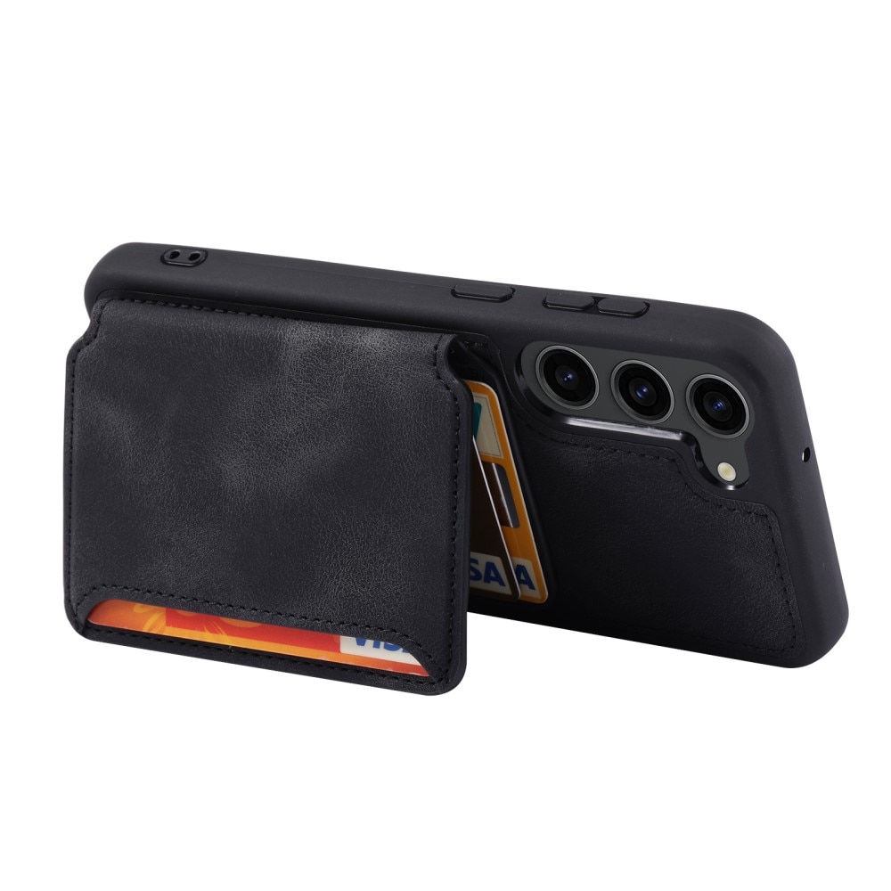 Cover con portacarte Multi-slot anti-RFID Samsung Galaxy S24 nero