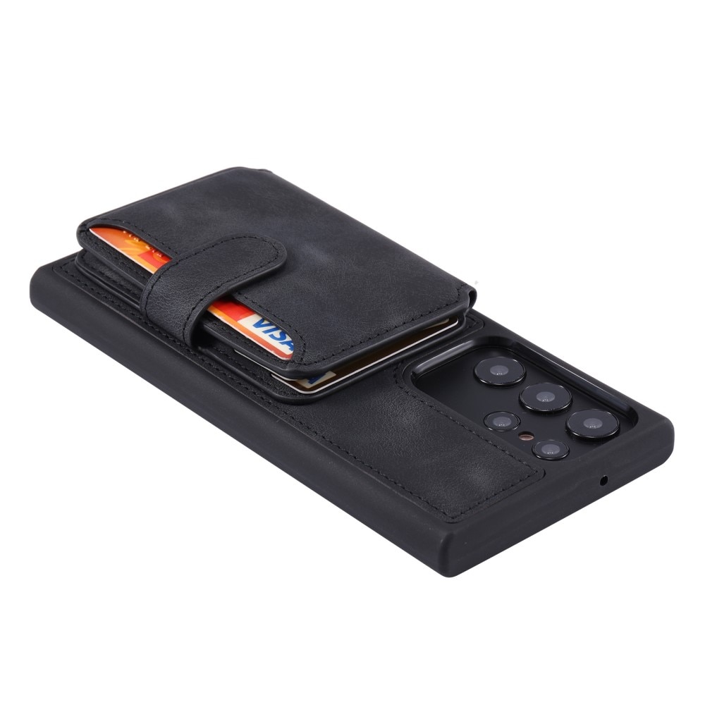 Cover con portacarte Multi-slot anti-RFID Samsung Galaxy S24 Ultra nero