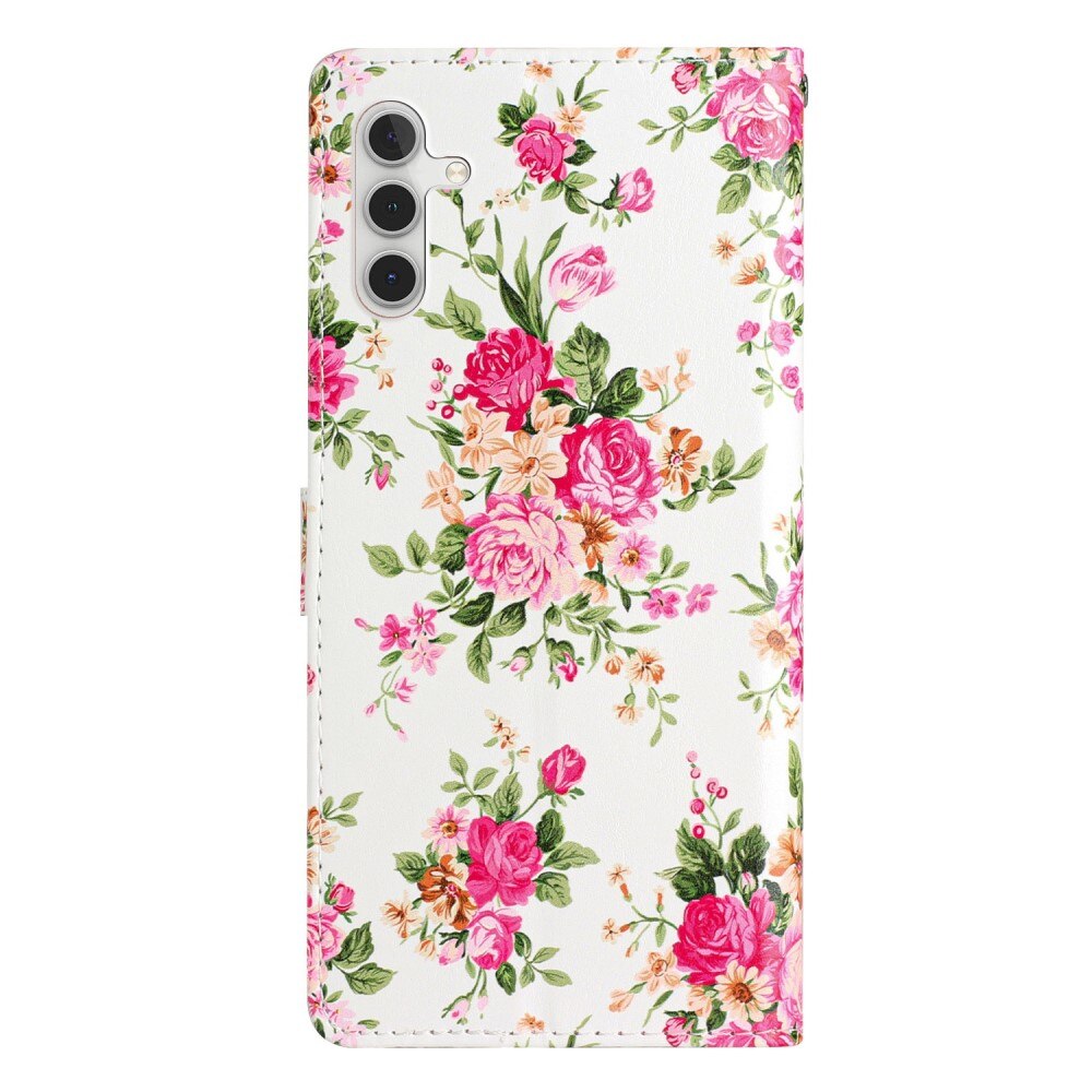 Cover portafoglio Samsung Galaxy A55 fiori rosa