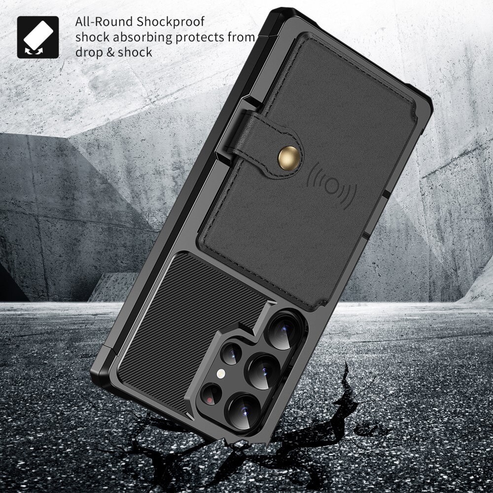 Cover con portacarte Tough Multi-slot Samsung Galaxy S24 Ultra nero