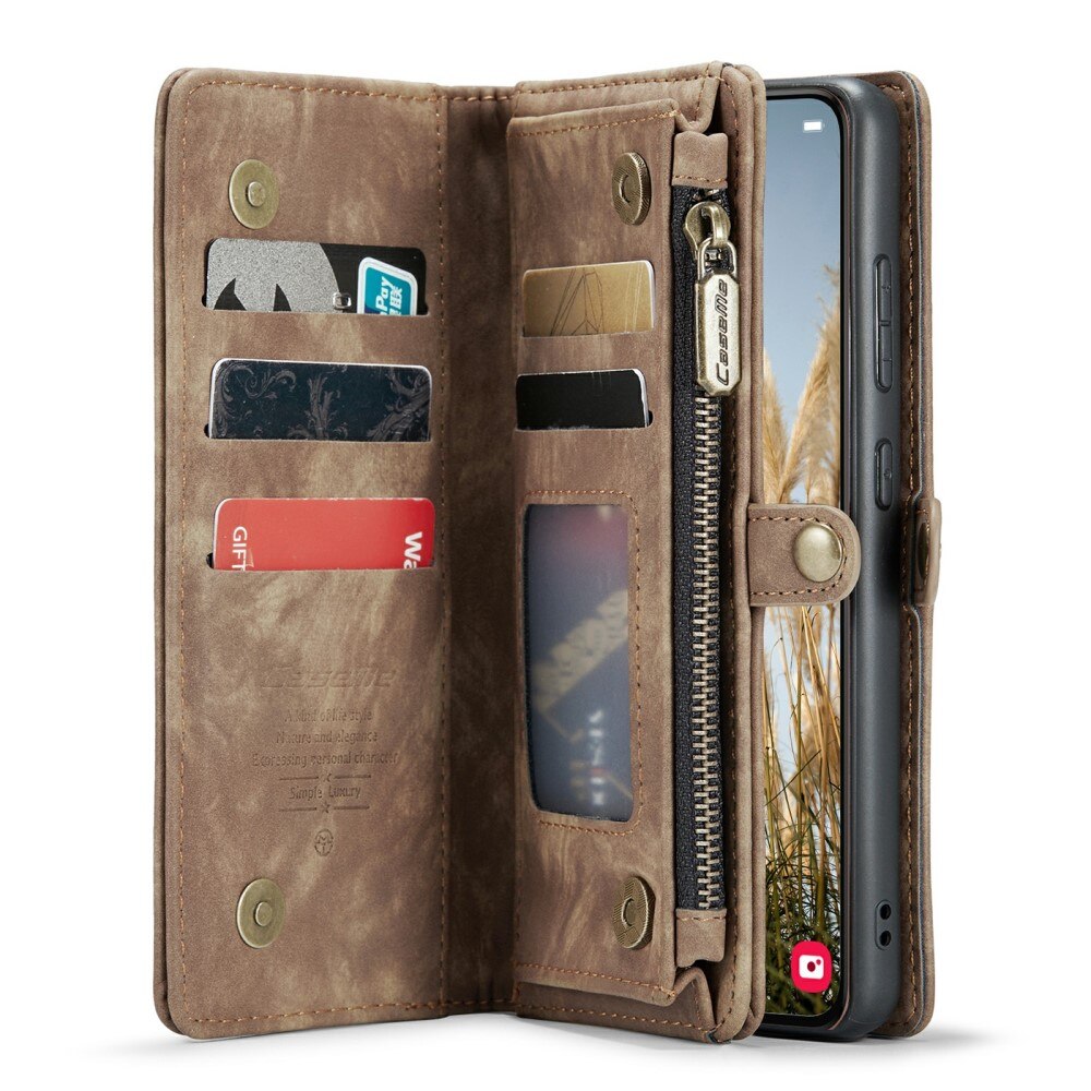 Cover portafoglio Multi-Slot Samsung Galaxy S24 Plus marrone