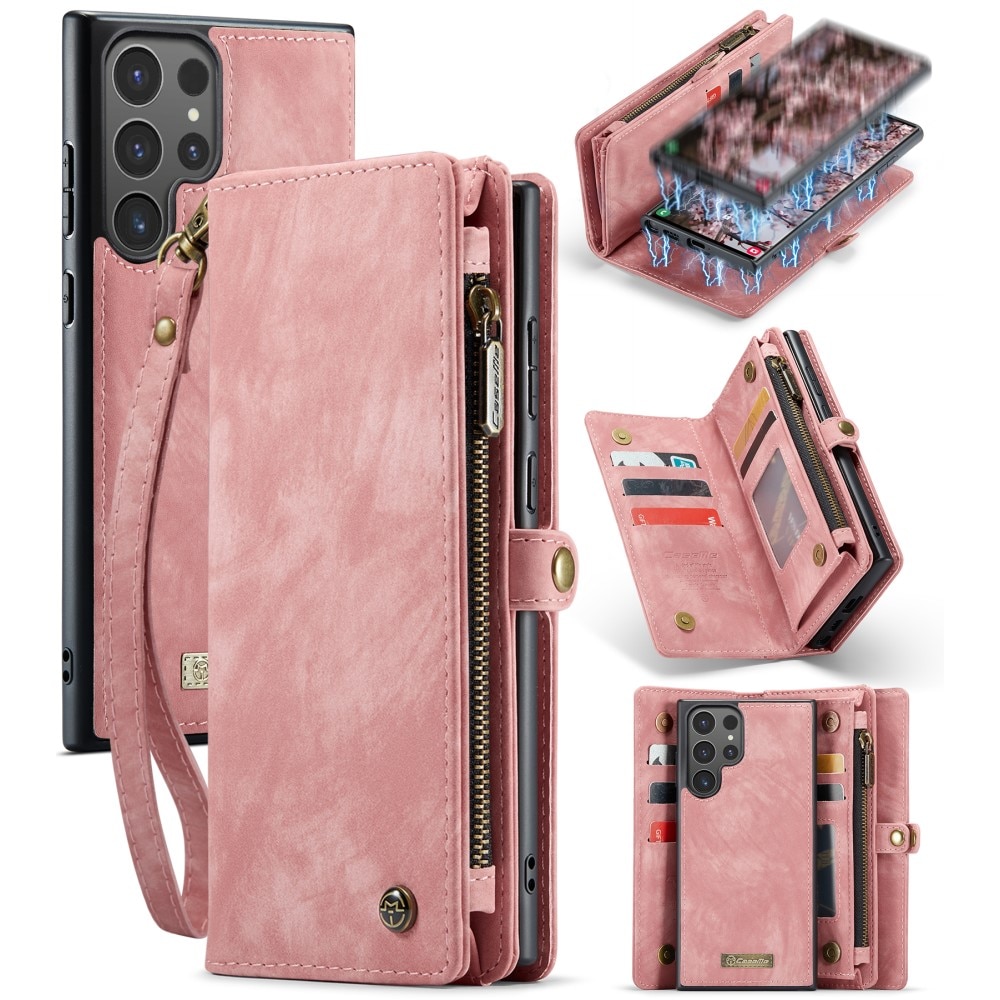 Cover portafoglio Multi-Slot Samsung Galaxy S24 Ultra rosa