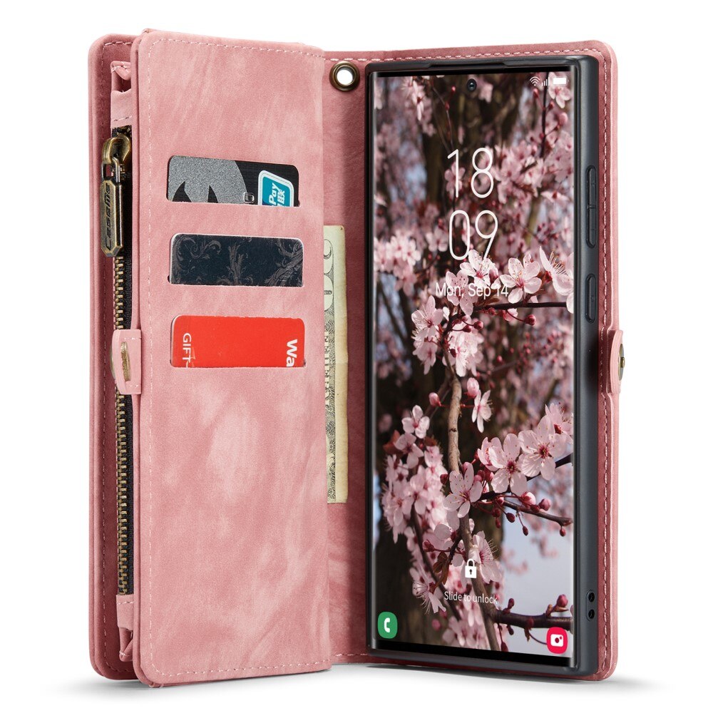 Cover portafoglio Multi-Slot Samsung Galaxy S24 Ultra rosa