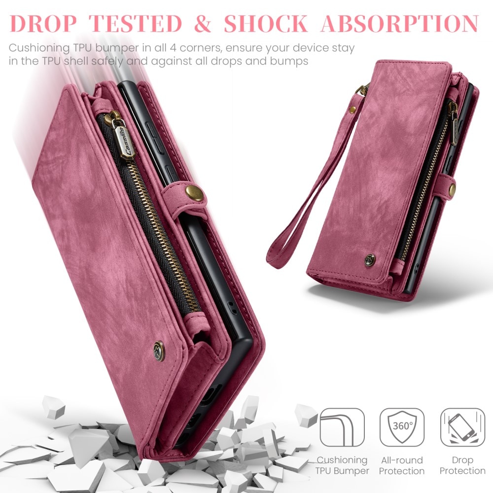 Cover portafoglio Multi-Slot Samsung Galaxy S24 Ultra rosso