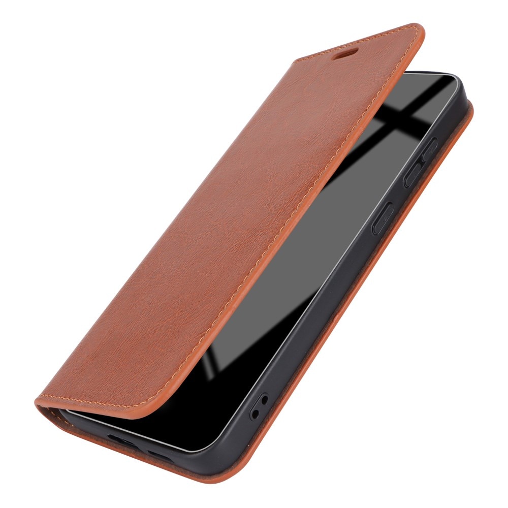 Cover Portafoglio in vera pelle Samsung Galaxy S24 marrone