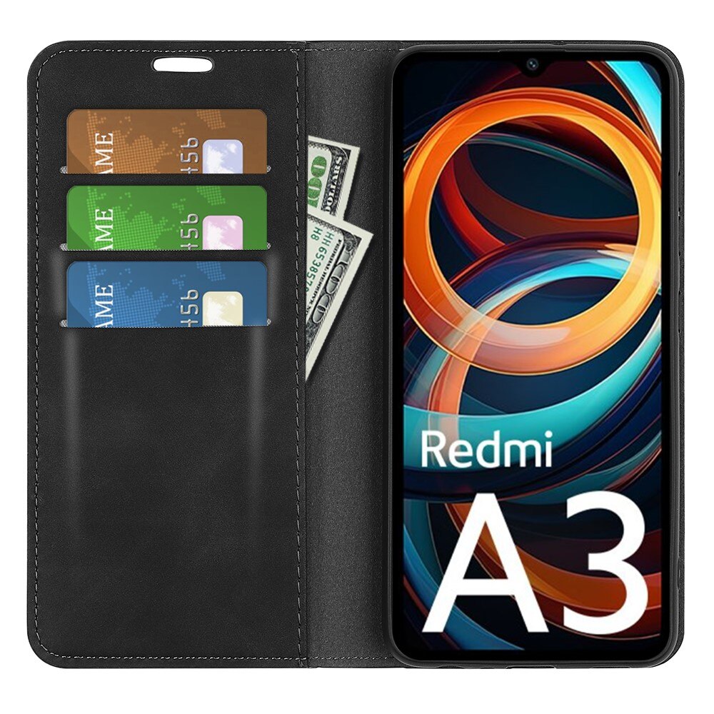 Cover portafoglio sottili Xiaomi Redmi A3 nero