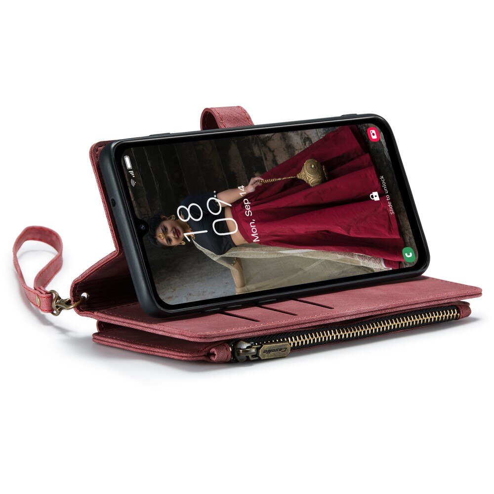 Custodie a portafoglio Zipper Samsung Galaxy A15 Rosso