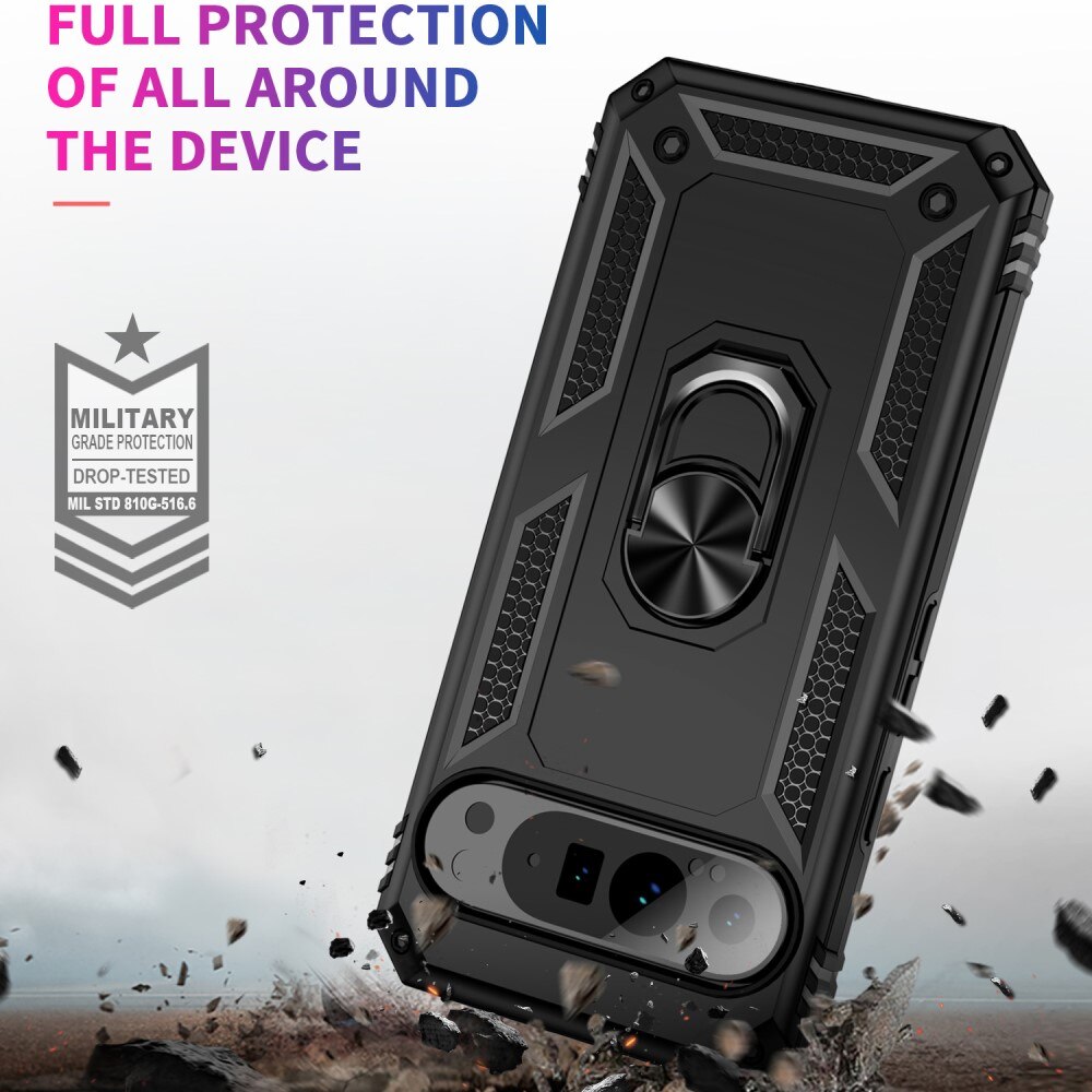 Cover ibride con anello Google Pixel 9 Pro XL nero