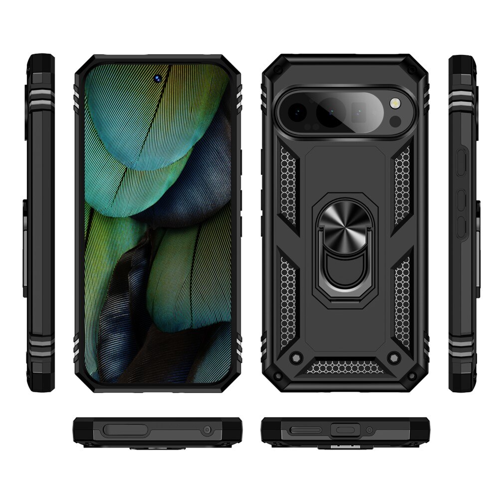 Cover ibride con anello Google Pixel 9 Pro nero