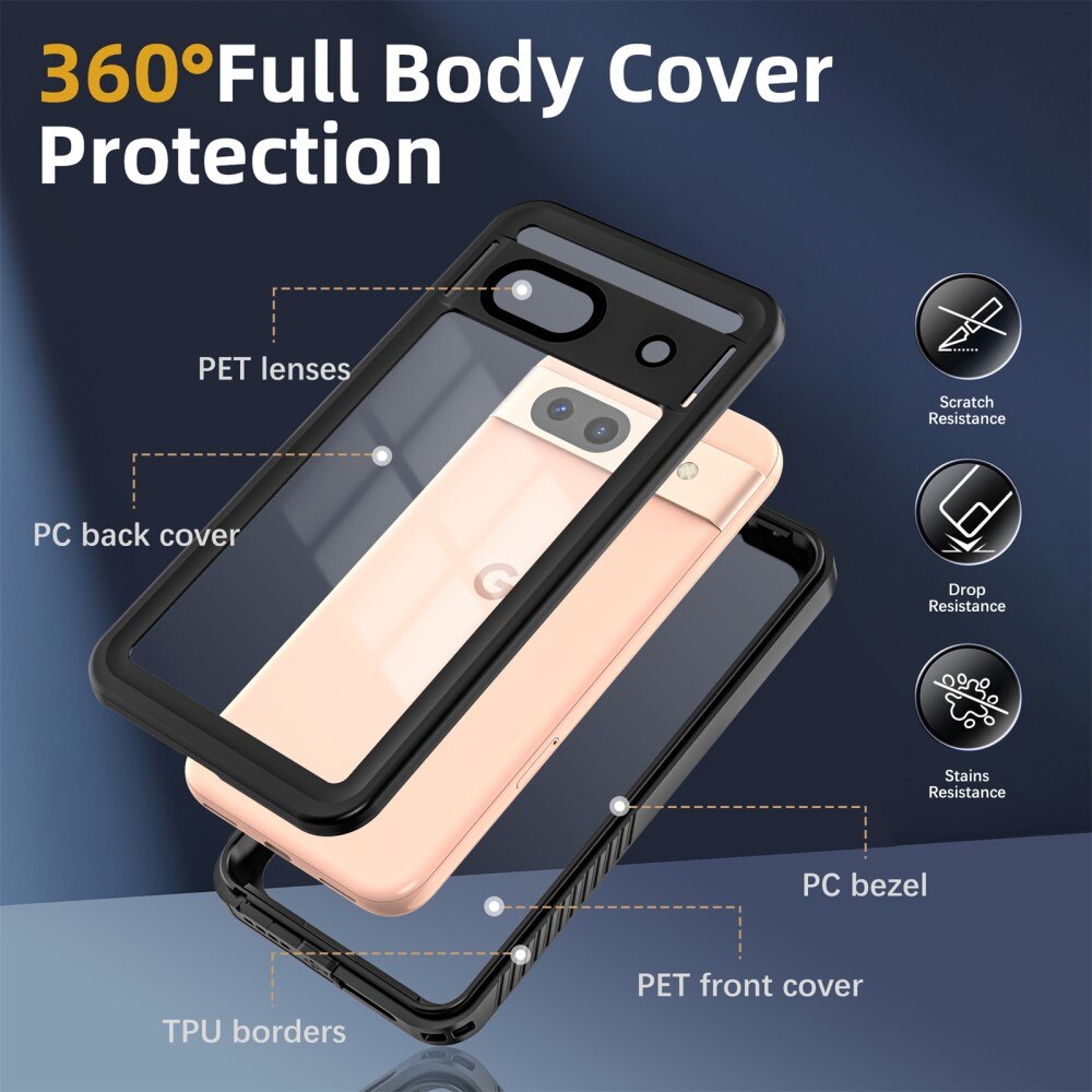 Cover ibrida impermeabile Google Pixel 8a trasparente