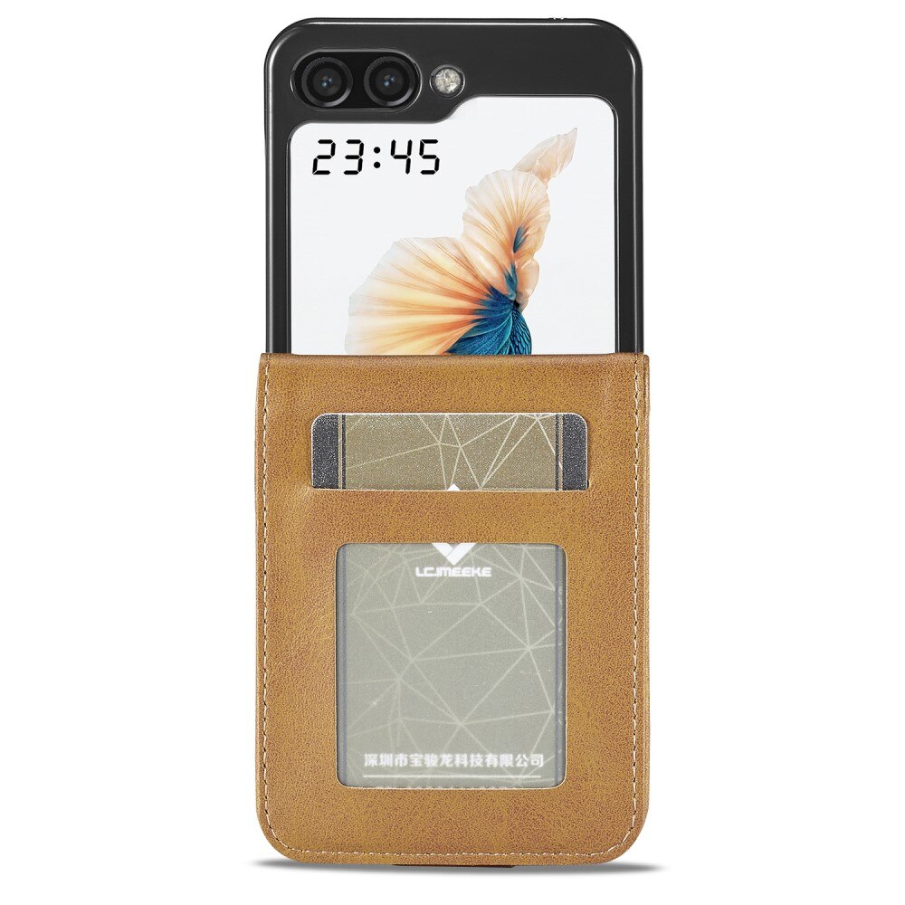 Custodie a portafoglio Samsung Galaxy Z Flip 6 cognac