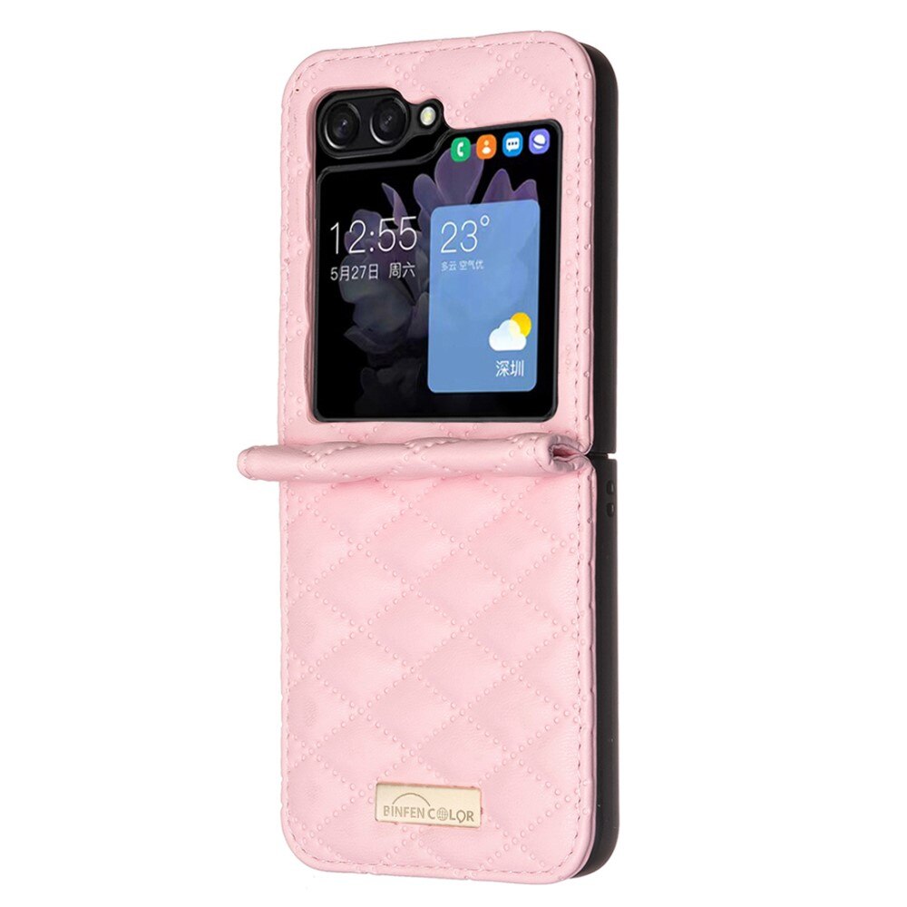 Custodia imbottita Samsung Galaxy Z Flip 6 rosa