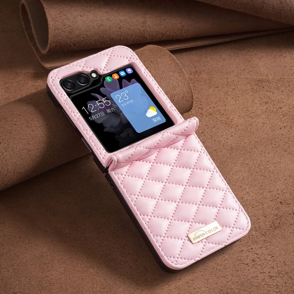 Custodia imbottita Samsung Galaxy Z Flip 6 rosa