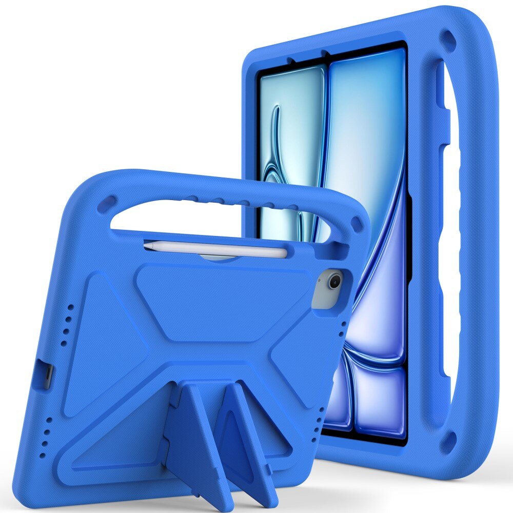 Custodia EVA con maniglia per bambini per iPad Air 11 6th Gen (2024) blu