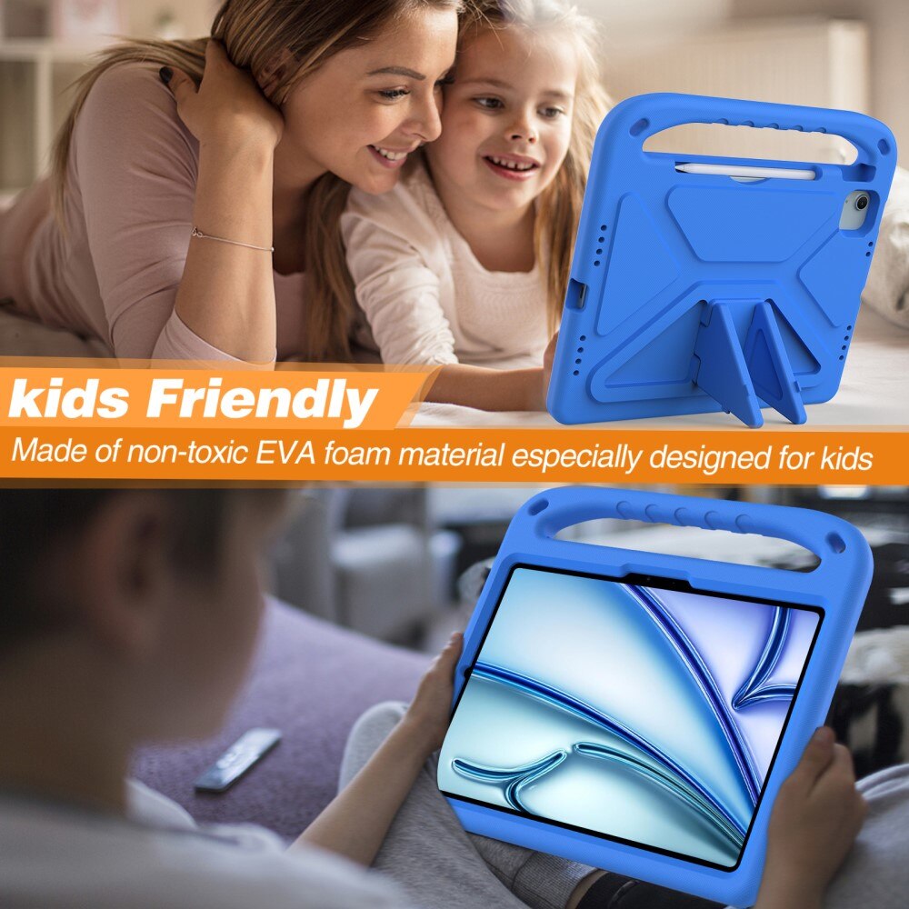 Custodia EVA con maniglia per bambini per iPad Air 11 6th Gen (2024) blu