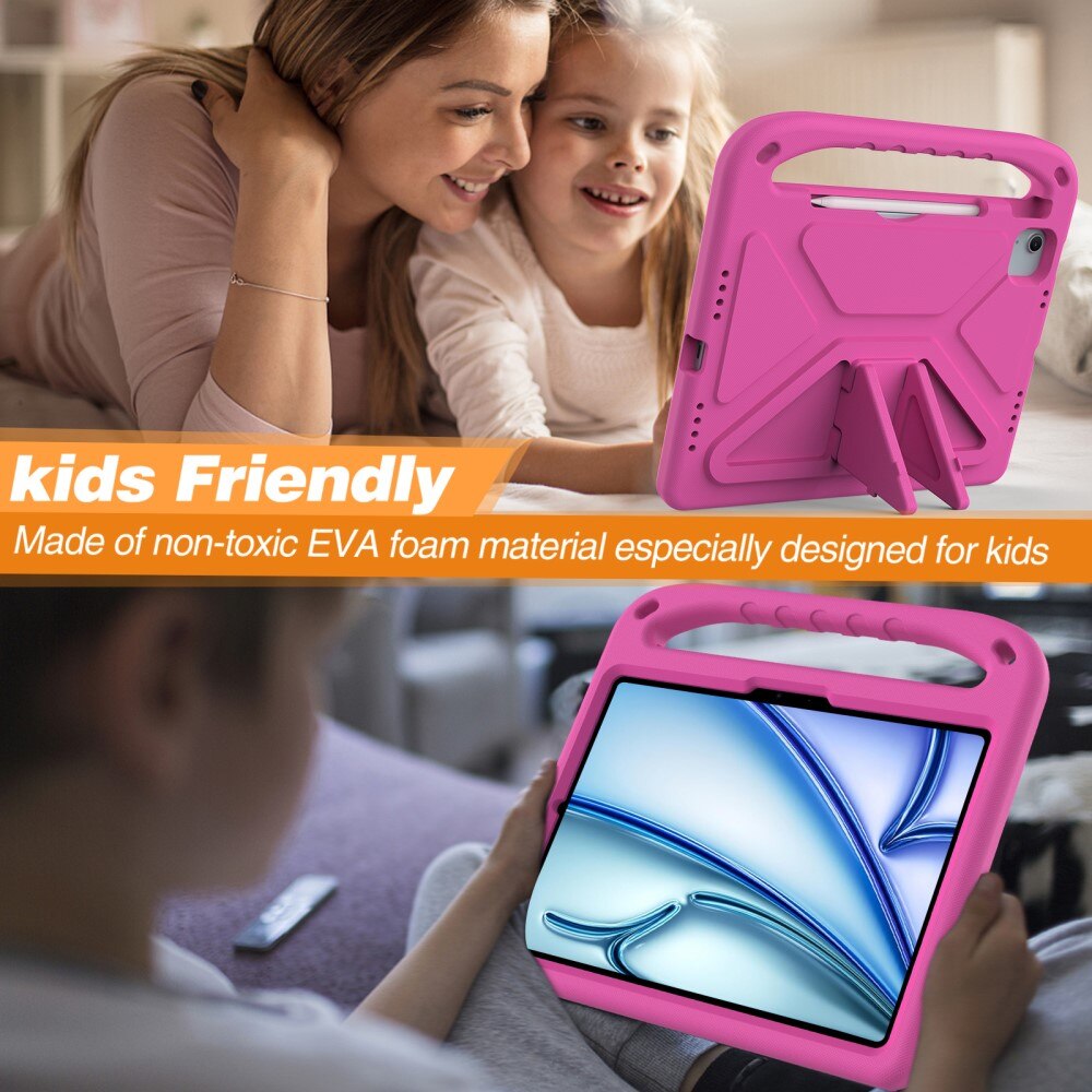 Custodia EVA con maniglia per bambini per iPad Pro 11 5th Gen (2024) rosa