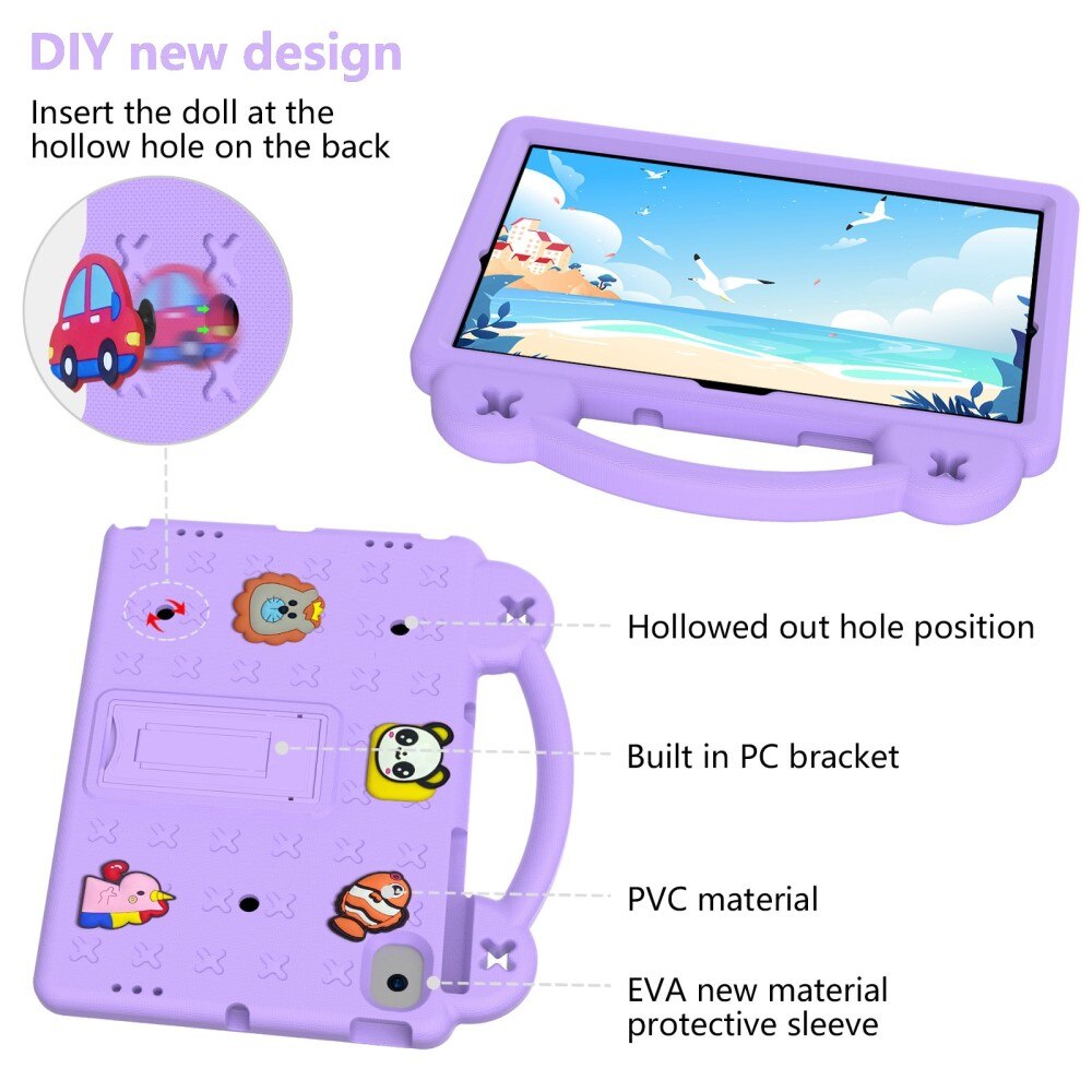 Kickstand Cover anti-urto per bambini Samsung Galaxy Tab A8 10.5, viola