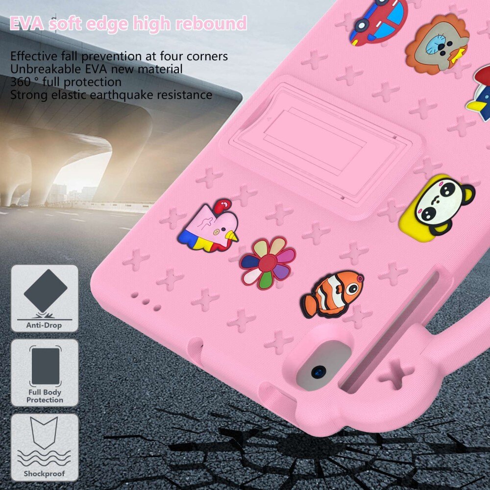 Kickstand Cover anti-urto per bambini Samsung Galaxy Tab A8 10.5, rosa