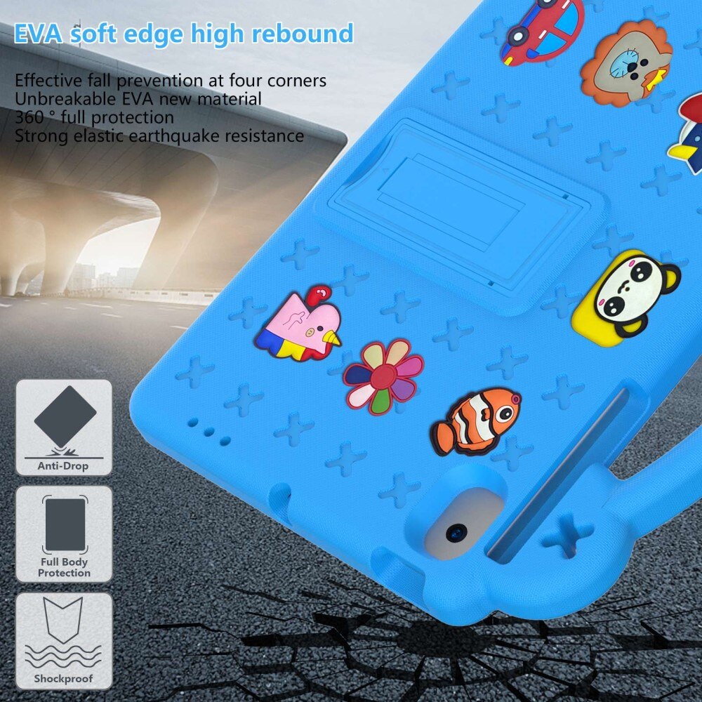 Kickstand Cover anti-urto per bambini Samsung Galaxy Tab A8 10.5, blu