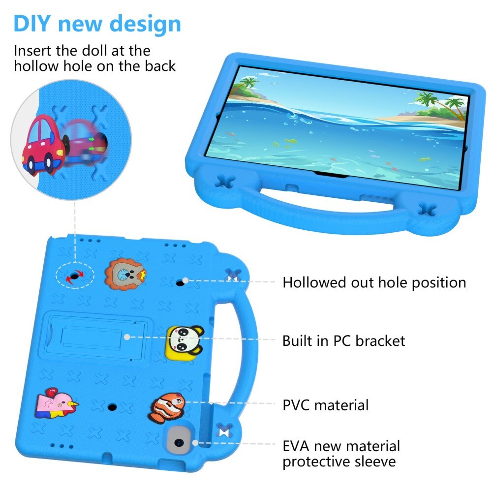 Kickstand Cover anti-urto per bambini Samsung Galaxy Tab A8 10.5, blu