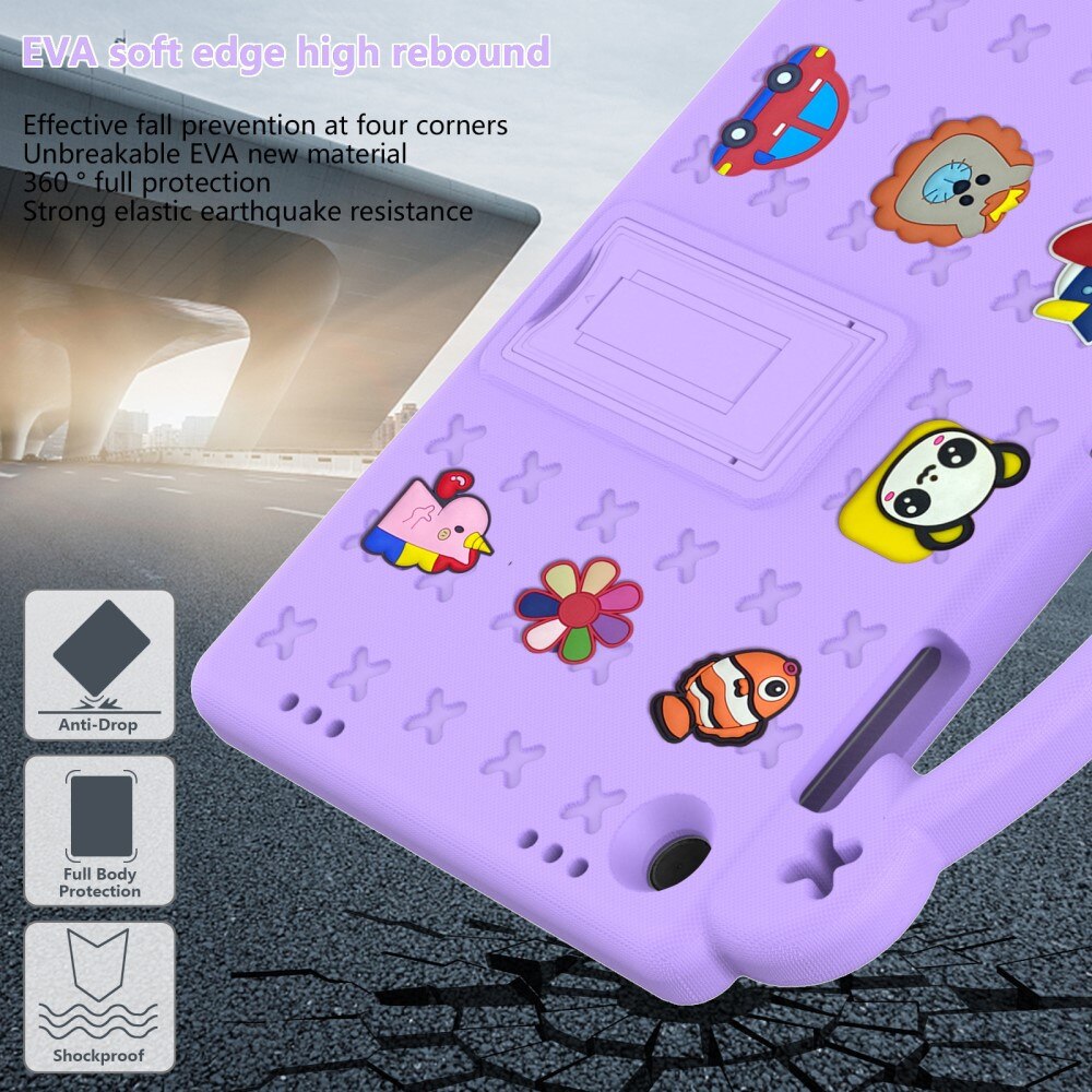 Kickstand Cover anti-urto per bambini Samsung Galaxy Tab A9 Plus, viola