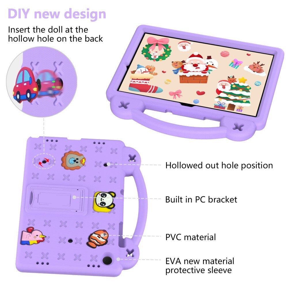 Kickstand Cover anti-urto per bambini Samsung Galaxy Tab A9 Plus, viola