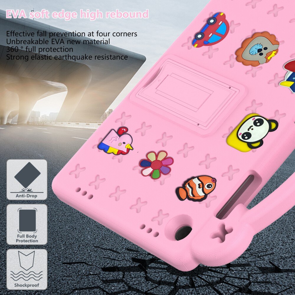 Kickstand Cover anti-urto per bambini Samsung Galaxy Tab A9 Plus, rosa