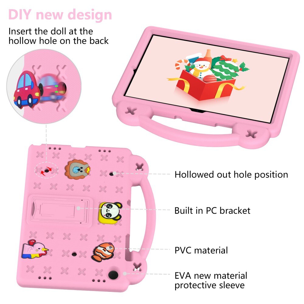 Kickstand Cover anti-urto per bambini Samsung Galaxy Tab A9 Plus, rosa