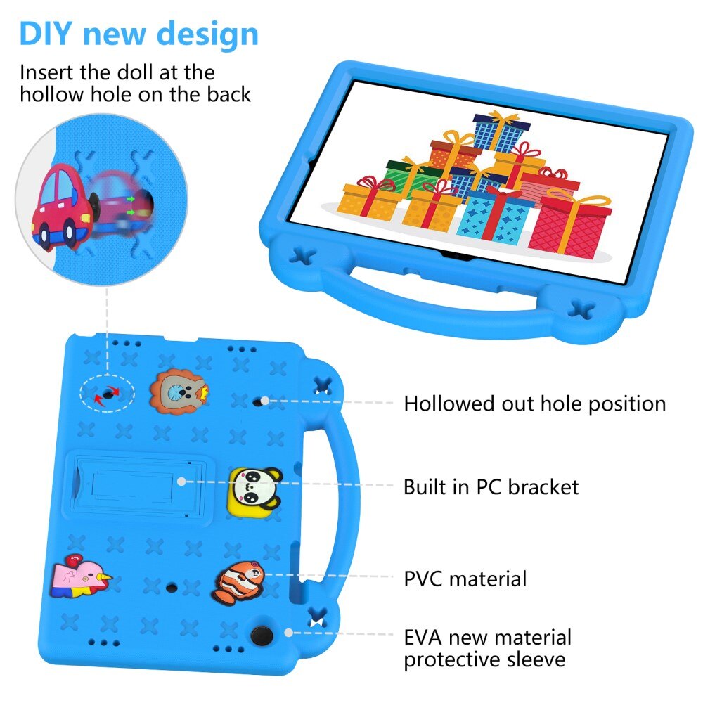 Kickstand Cover anti-urto per bambini Samsung Galaxy Tab A9 Plus, blu