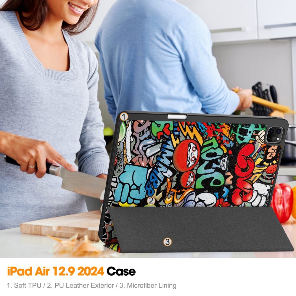 Cover Tri-Fold iPad Air 13 (2024) Graffiti