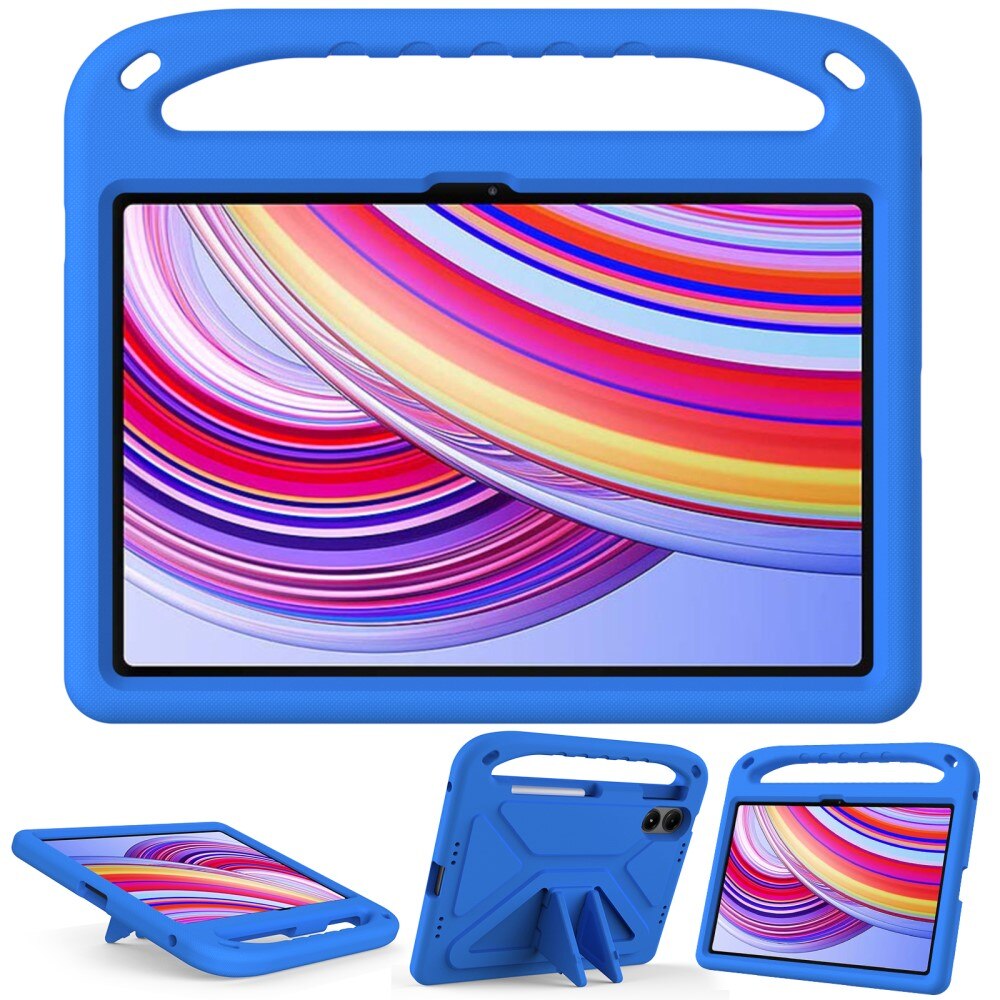 Custodia EVA con maniglia per bambini per Xiaomi Redmi Pad Pro blu