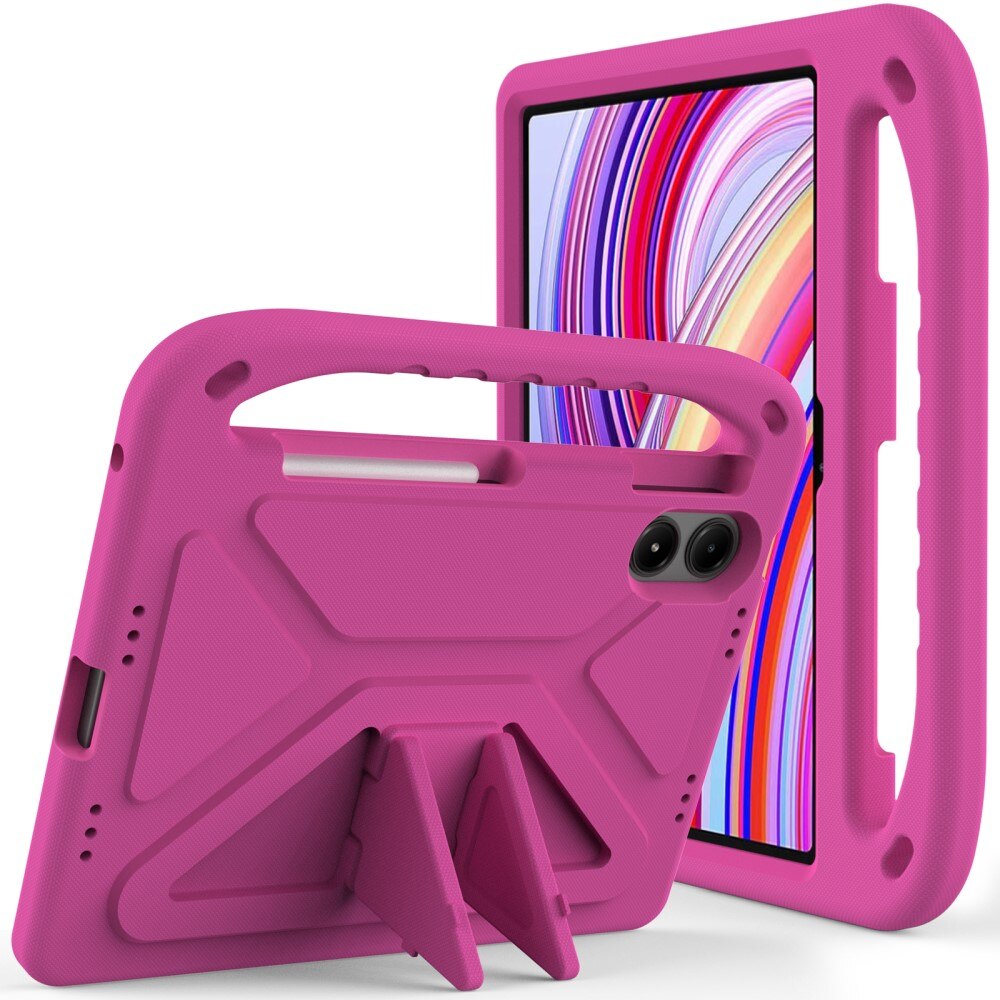 Custodia EVA con maniglia per bambini per Xiaomi Redmi Pad Pro rosa