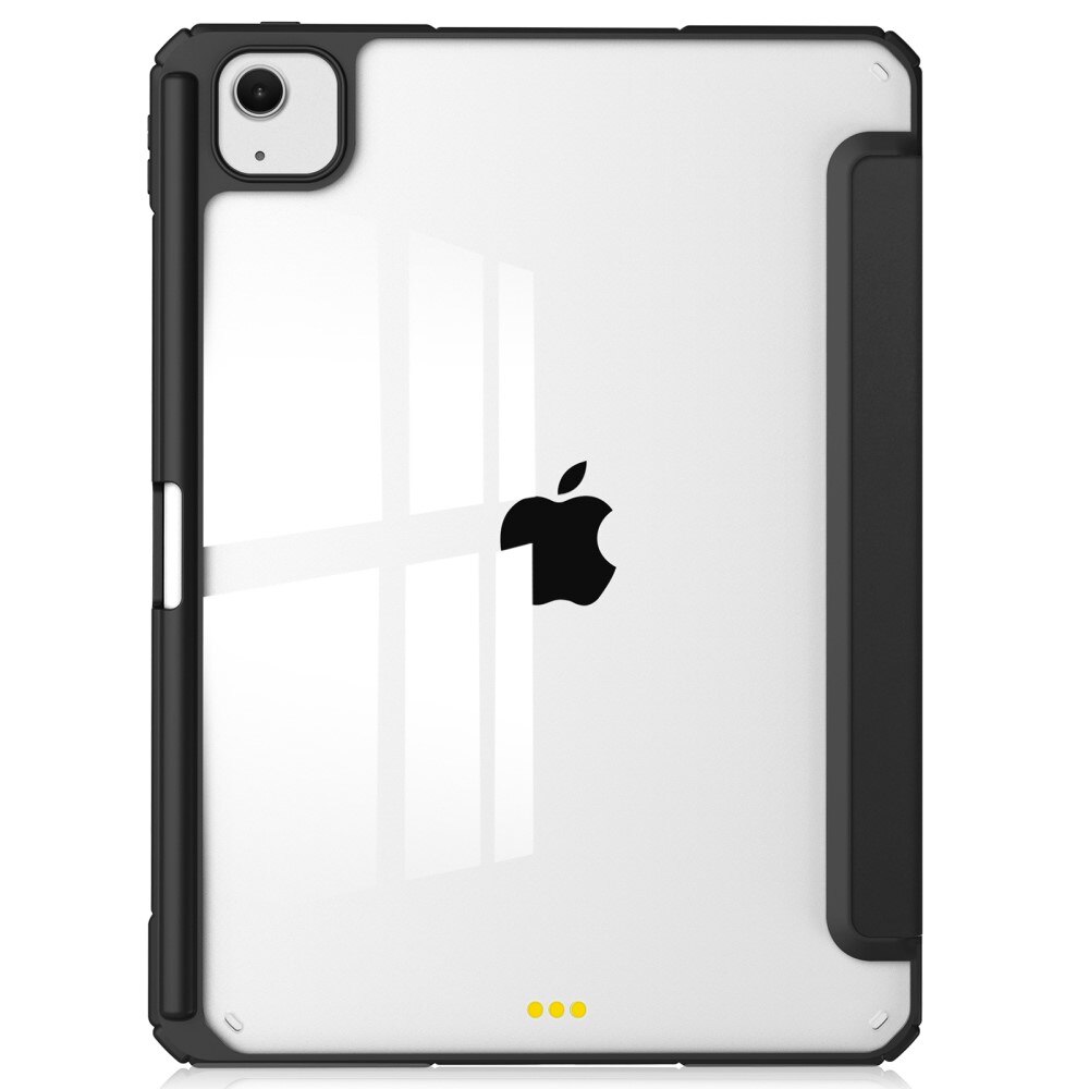 Cover Tri-Fold con portapenne Apple iPad Air 13 2nd Gen (2025) nero/trasparente