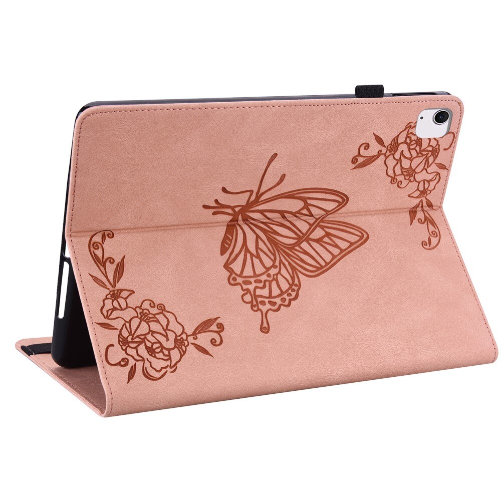 Custodia in pelle con farfalla iPad Air 11 6th Gen (2024) rosa