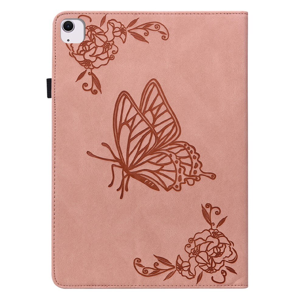 Custodia in pelle con farfalla Apple iPad Air 11 7th Gen (2025) Rosa