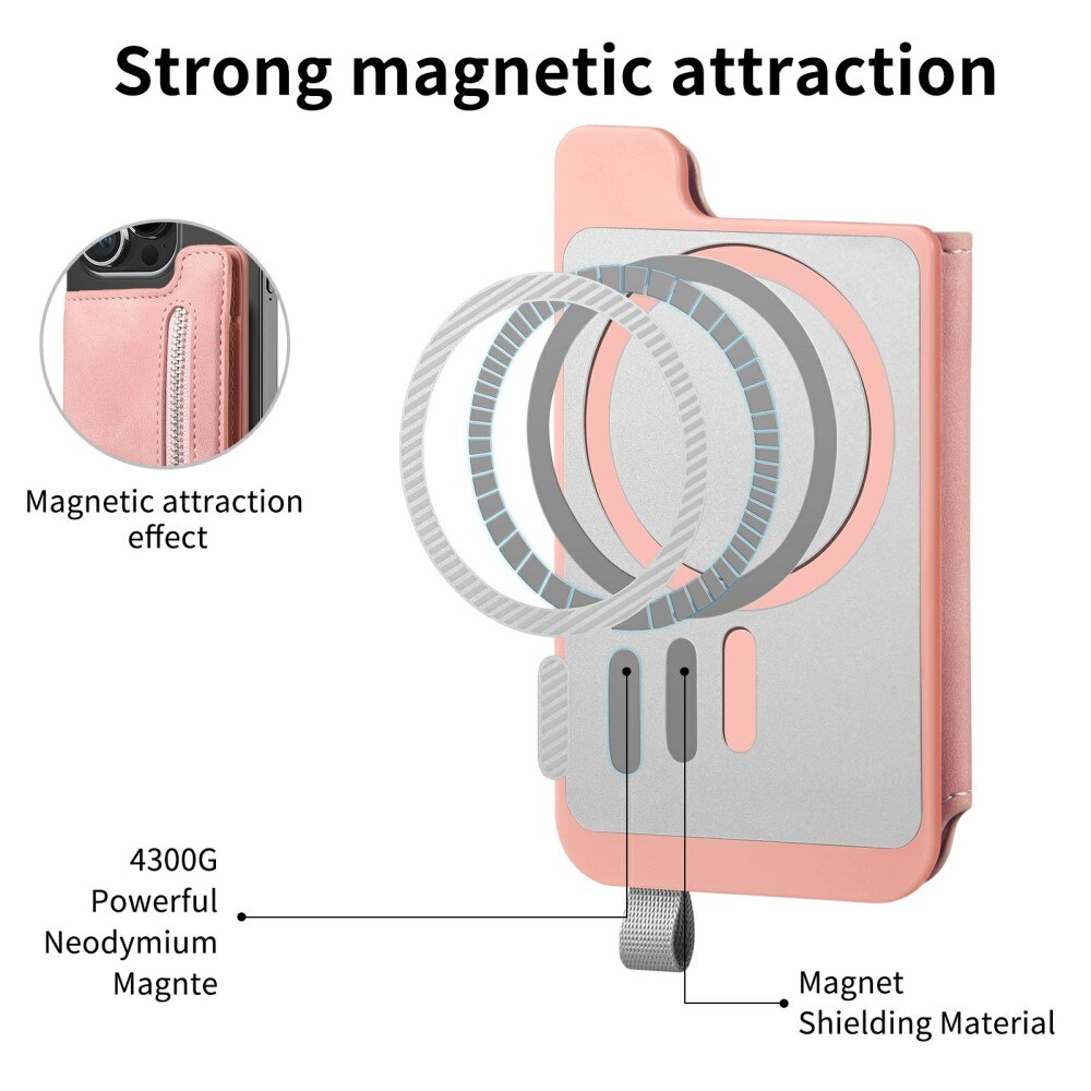 Porta carte RFID MagSafe con supporto rose