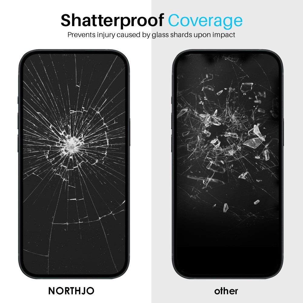 Proteggischermo in vetro temperato iPhone 15 (2 pezzi)