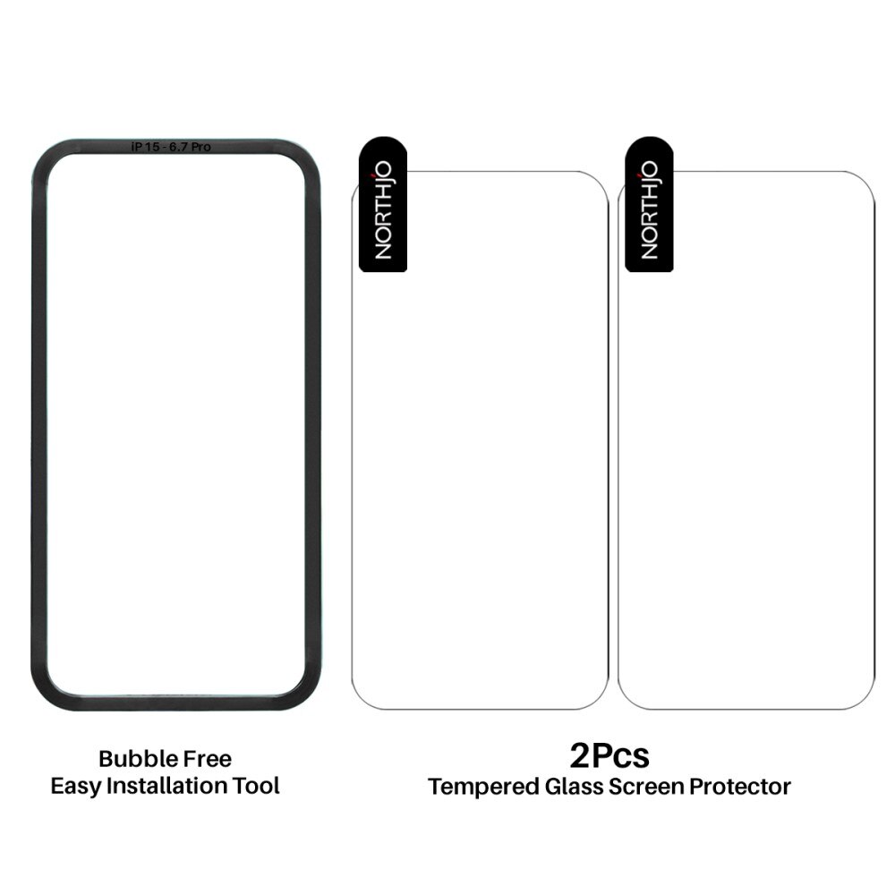 Proteggischermo in vetro temperato iPhone 16 (2 pezzi)