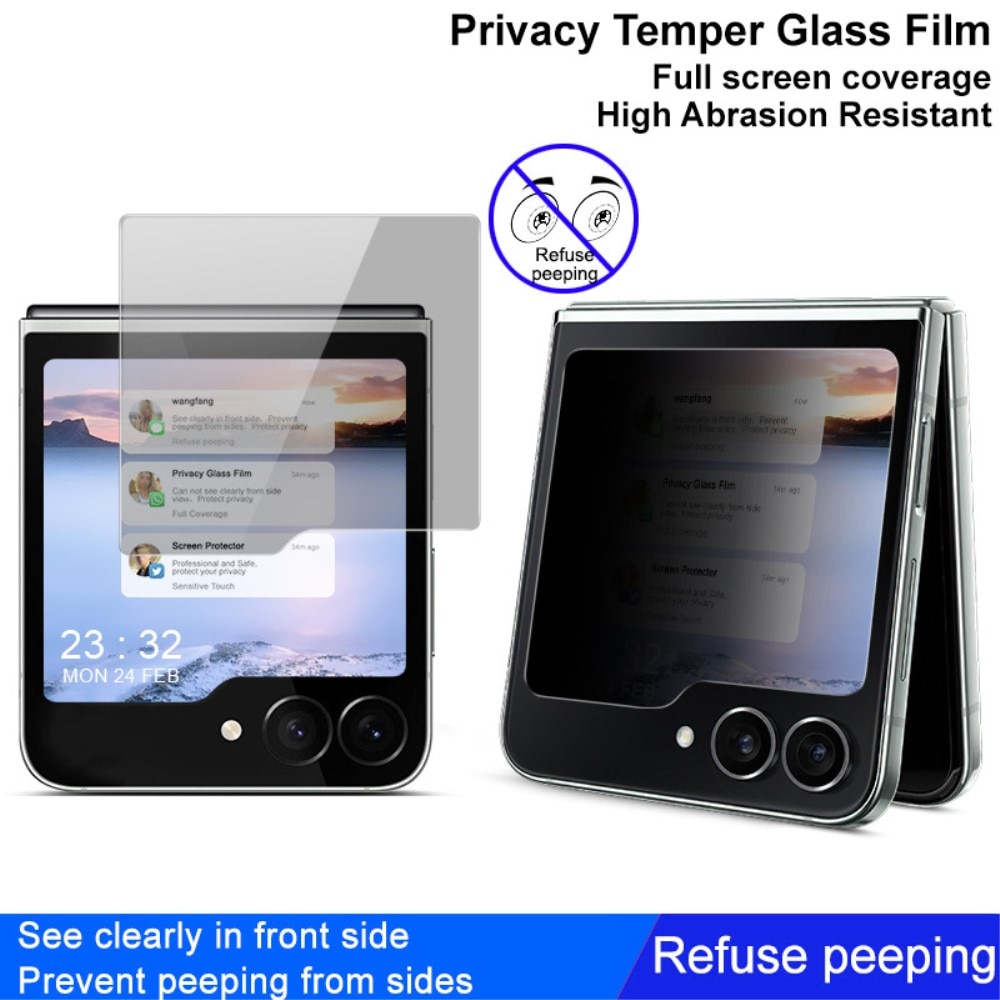 Privacy Prottegischermo esterno Vetro Temperato Samsung Galaxy Z Flip 6