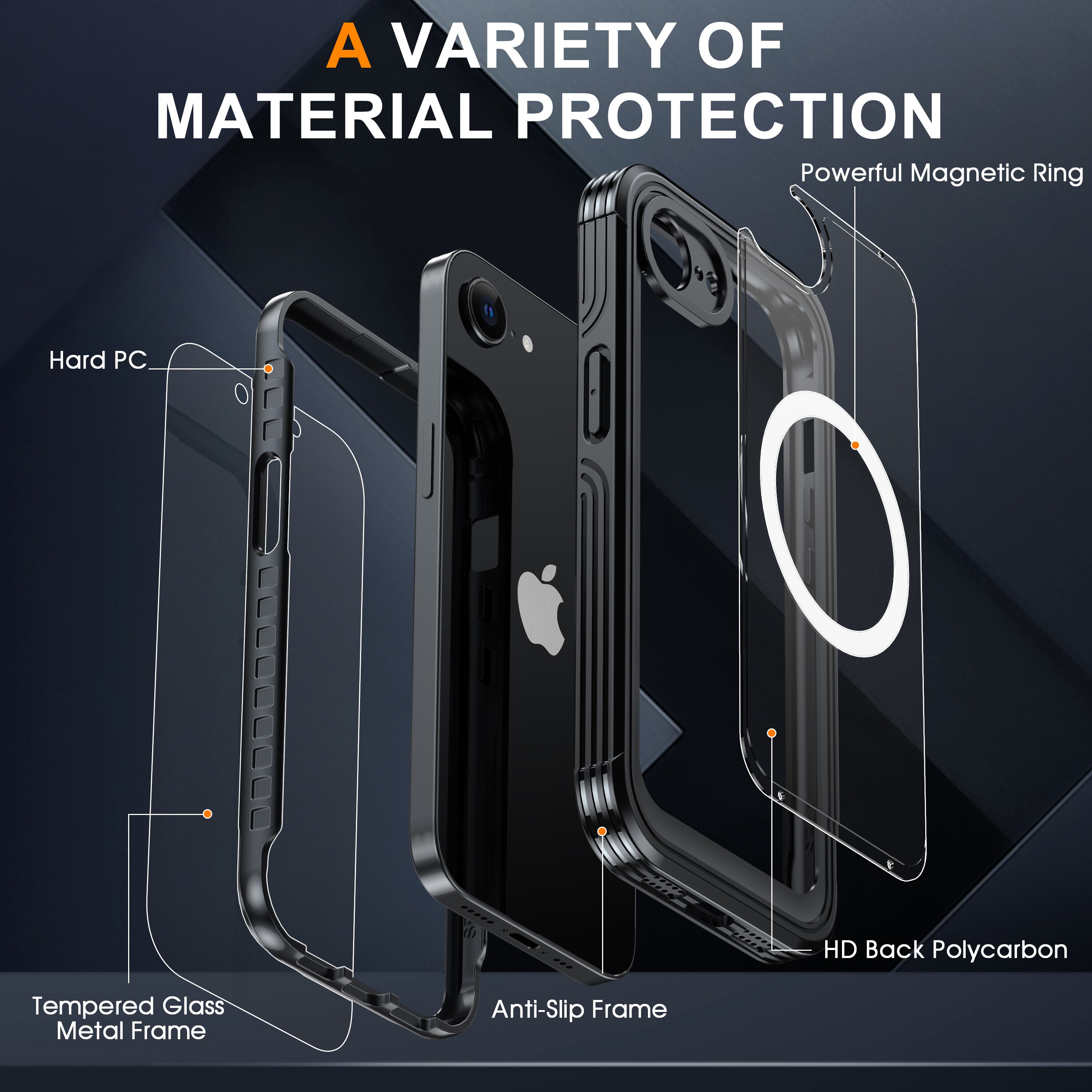 Cover Premium Full Protection iPhone 16e Black