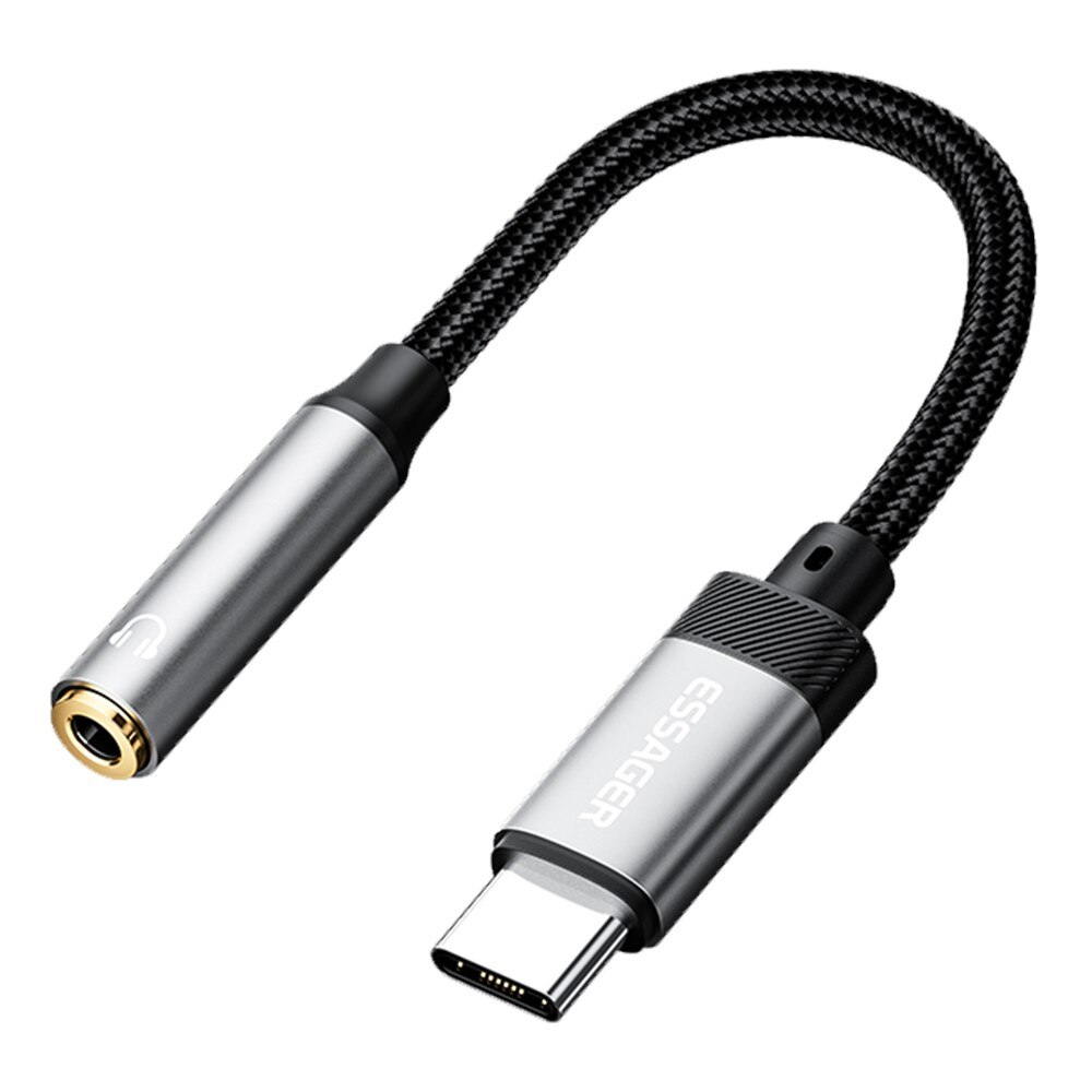 Adattatore cuffie USB-C a 3,5mm DAC nero