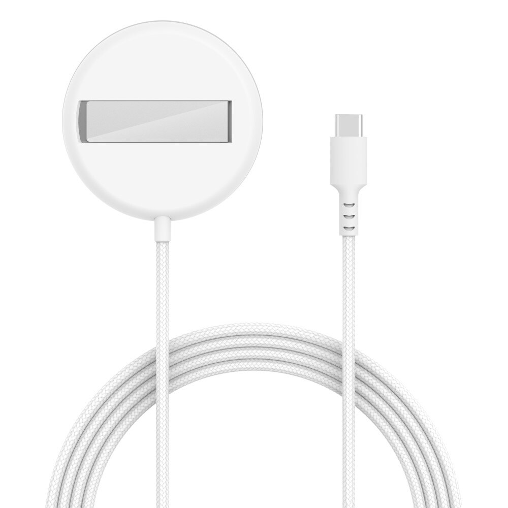 Caricatore Wireless Qi2 15W MagSafe con Supporto bianco