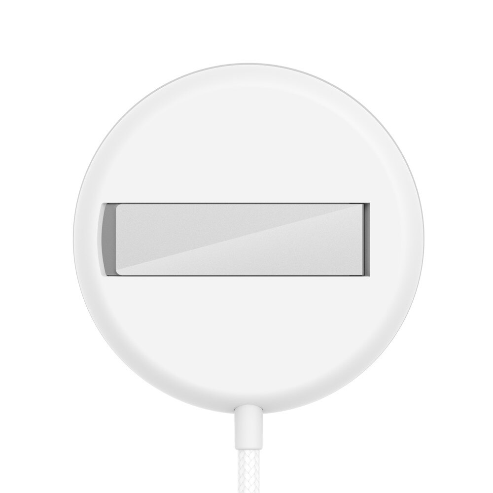 Caricatore Wireless Qi2 15W MagSafe con Supporto bianco