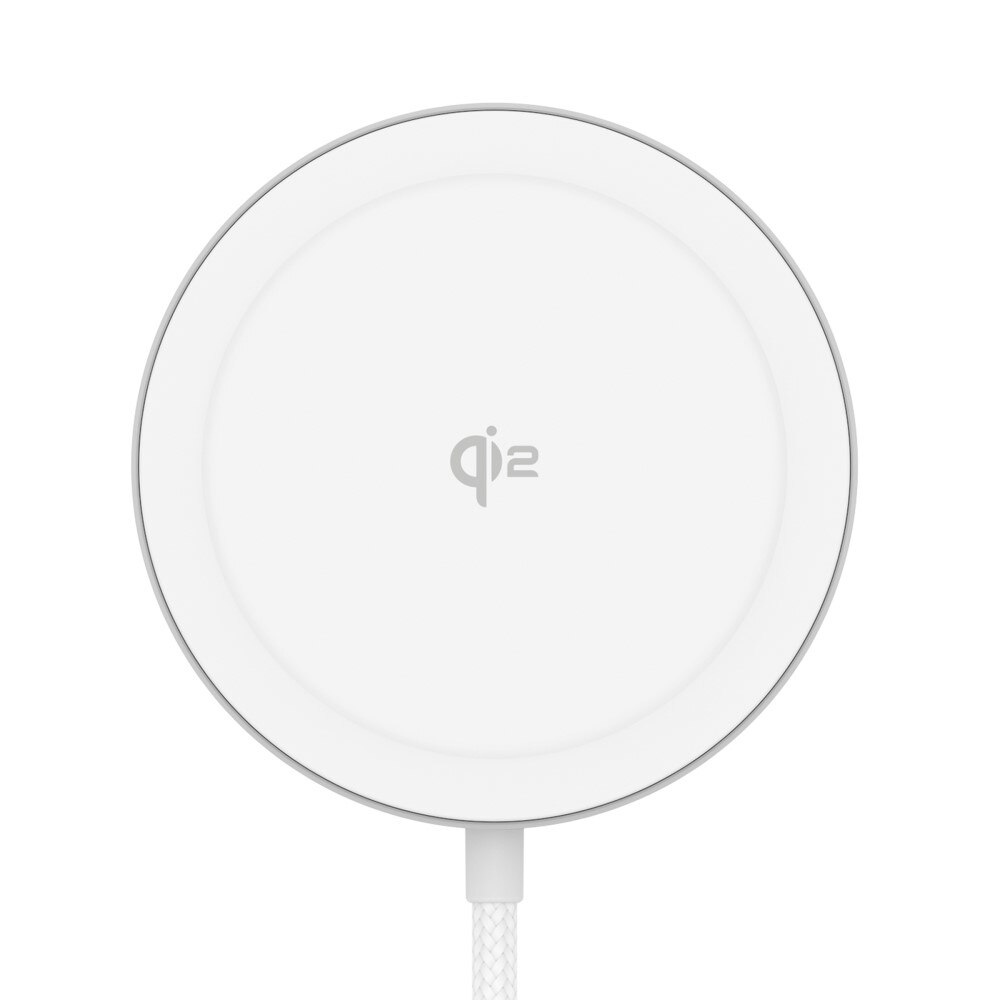 Caricatore Wireless Qi2 15W MagSafe con Supporto bianco