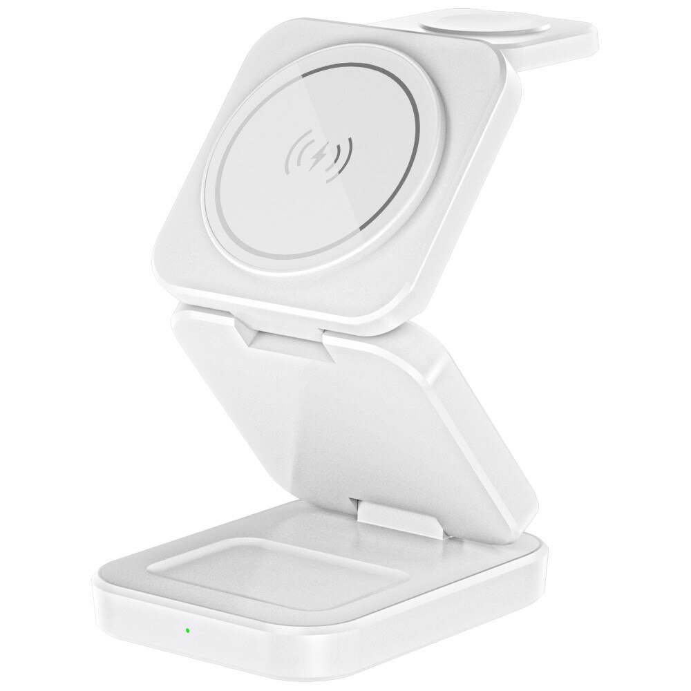 Caricatore Wireless Pieghevole 3-in-1 MagSafe bianco