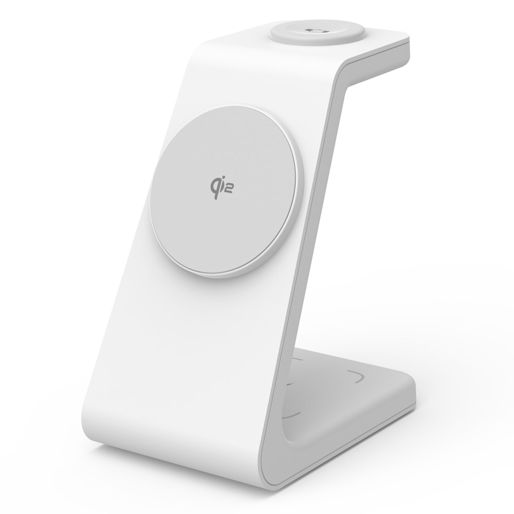 Modern 3-in-1 Stazione di Ricarica Magnetica Wireless bianco