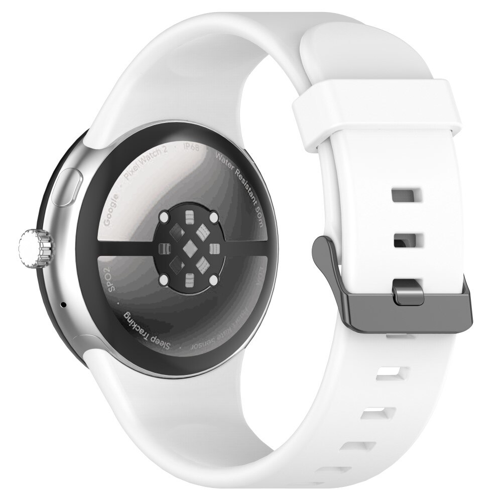 Cinturino in silicone per Google Pixel Watch 3 XL 45mm, bianco